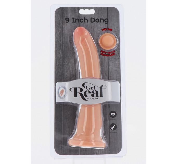 Реалистичный фаллоимитатор из киберкожи, двойной плотности ToyJoy Dual Density Dong, бежевый