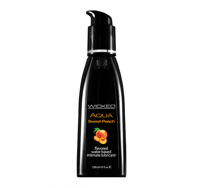 Съедобный лубрикант со вкусом персика WICKED AQUA 120ML