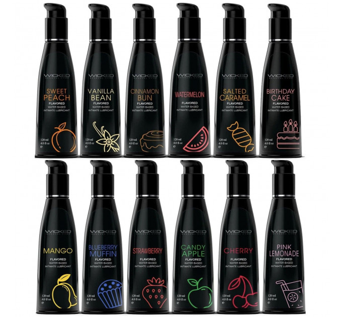 Съедобный лубрикант со вкусом персика WICKED AQUA 120ML