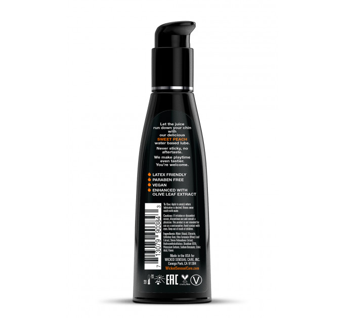 Съедобный лубрикант со вкусом персика WICKED AQUA 120ML