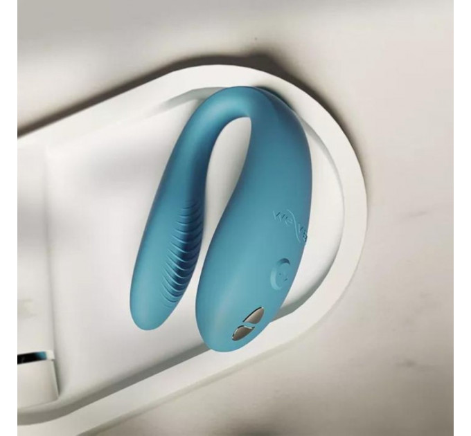 Смарт-вибратор для пар We-Vibe Sync Go Turquoise, голубой