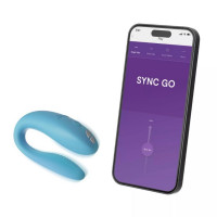 Смарт-вибратор для пар We-Vibe Sync Go Бирюзовый, голубой