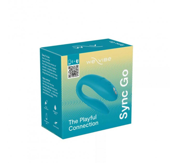 Смарт-вибратор для пар We-Vibe Sync Go Turquoise, голубой