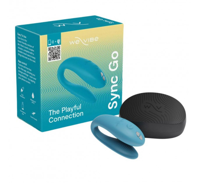 Смарт-вибратор для пар We-Vibe Sync Go Turquoise, голубой