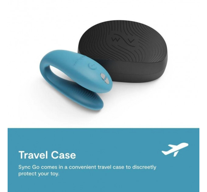 Смарт-вибратор для пар We-Vibe Sync Go Turquoise, голубой