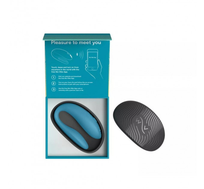 Смарт-вибратор для пар We-Vibe Sync Go Turquoise, голубой