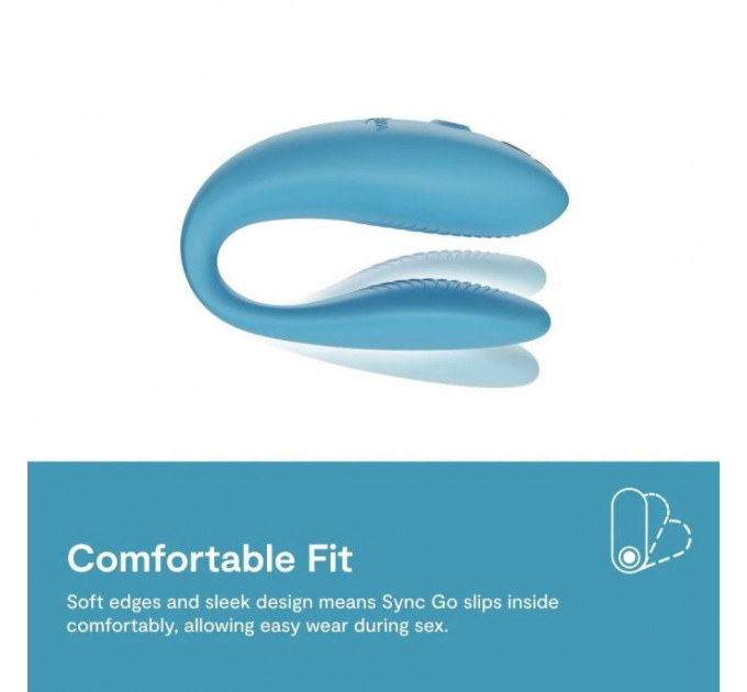 Смарт-вибратор для пар We-Vibe Sync Go Turquoise, голубой