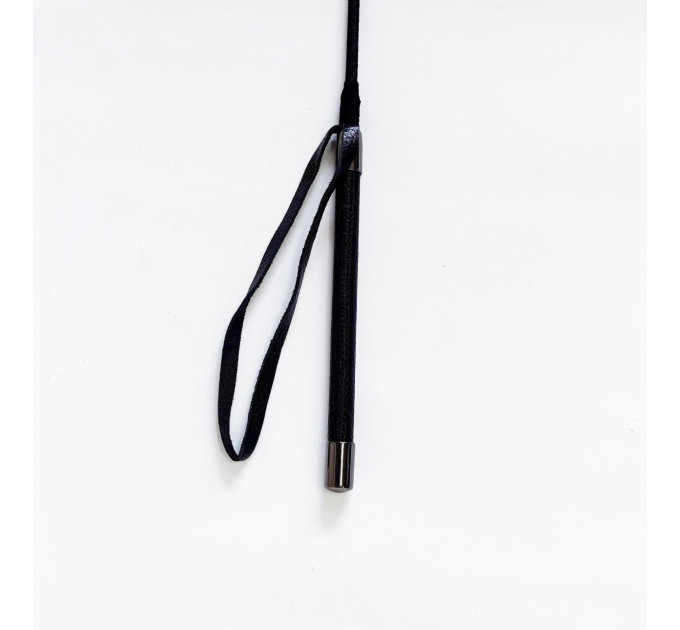 Стек с серебристой вставкой на ручке 55 см Crop black L