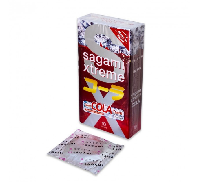 Супертонкі латексні презервативи Sagami Xtreme Cola flavor (ціна за упаковку, 3 шт.)