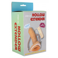 Вібромасажер з поясом Vibrating Hollow Extender Strap-On