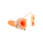 Вібромасажер з поясом Vibrating Hollow Extender Strap-On