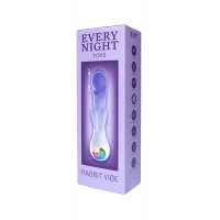 Вибратор-кролик со светодиодом Every Night Toys для точки G, фиолетовый градиент