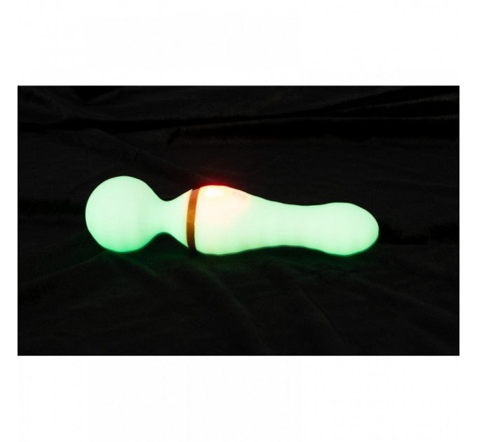 Вибратор микрофон рельефный You2Toys GITD Wand Vibrator, светится в темноте