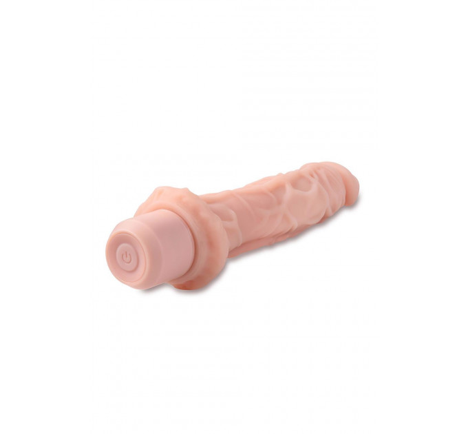Вибратор реалистичный с выпуклыми венками Blush Dr. Skin Dr. Richard, бежевый