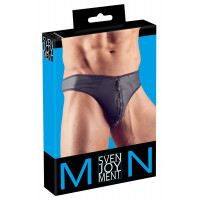 Чоловічі стрінги зі стразами по блискавці Sven Joy Ment Men's String, чорний, M