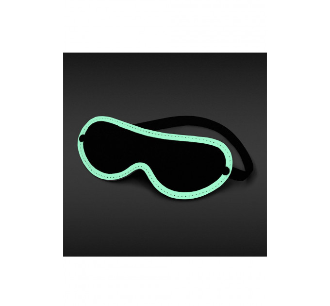 Маска на глаза, светится в темноте NS Novelties GLO BONDAGE BLINDFOLD GREEN