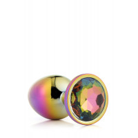 Dt21783 Райдужна анальна пробка GLEAMING LOVE MULTICOLOUR PLUG LARGE
