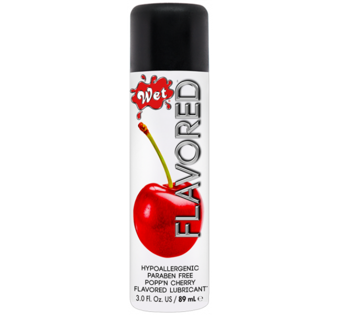 Їстівний лубрикант Wet Clear Flavored Cherry (Стигла вишня), 89 мл