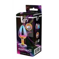 Dt21783 Райдужна анальна пробка GLEAMING LOVE MULTICOLOUR PLUG LARGE