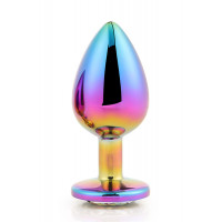 Dt21783 Райдужна анальна пробка GLEAMING LOVE MULTICOLOUR PLUG LARGE