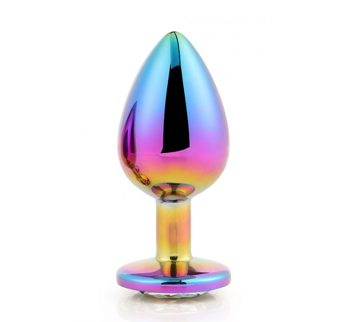 Dt21783 Райдужна анальна пробка GLEAMING LOVE MULTICOLOUR PLUG LARGE
