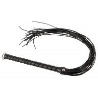 Флоггер с плетенной ручкой-держателем ZADO TOOLS Leather кожаный, черный