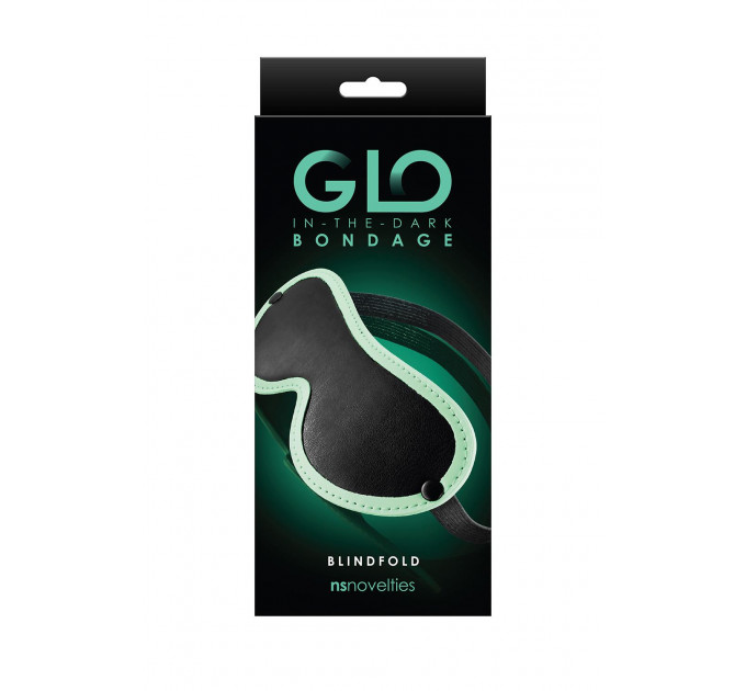 Маска на глаза, светится в темноте NS Novelties GLO BONDAGE BLINDFOLD GREEN