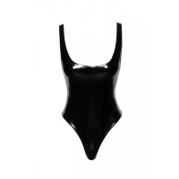 Боді сексуальний з блискучого вінілу F245 S Noir Handmade