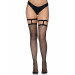 Чулки в сеточку с подвязками черные Leg Avenue Thigh highs with garter top O/S