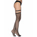 Чулки в сеточку с подвязками черные Leg Avenue Thigh highs with garter top O/S