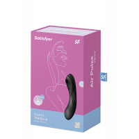 Подвійний вібратор із вакуумною стимуляцією Satisfyer Curvy Trinity 4 чорний