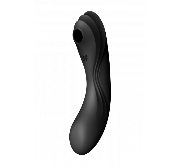 Двойной вибратор с вакуумной стимуляцией SATISFYER CURVY TRINITY 4 BLACK