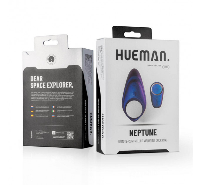 Ерекційне віброкільце Hueman фіолетове, 3.3 см