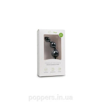 Анальні кульки Easytoys, силіконові, чорні, 15 х 3.3 см