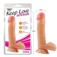 Фаллоиммитатор реалистичный Chisa Keep Love Cute Dildo на присоске, бежевый