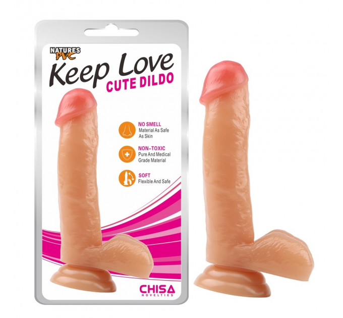 Фаллоиммитатор реалистичный Chisa Keep Love Cute Dildo на присоске, бежевый