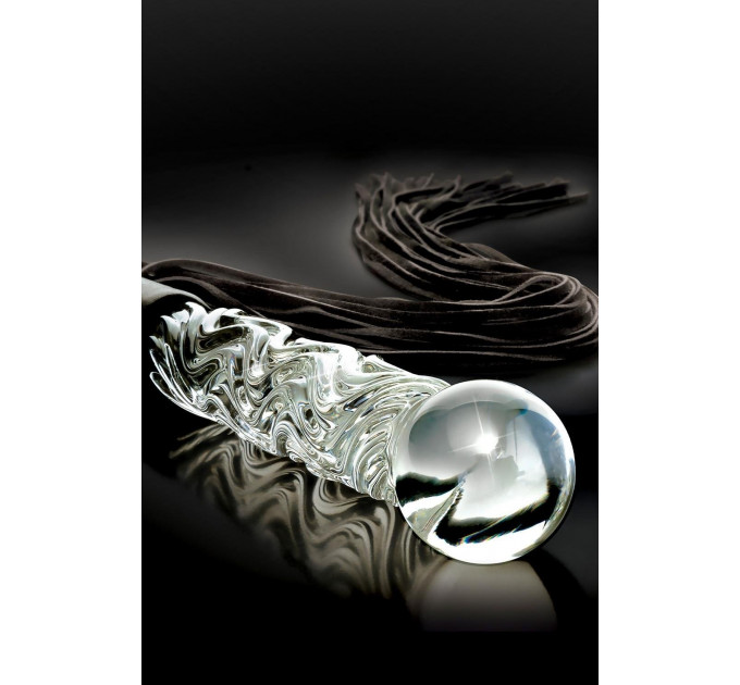 Фалоімітатор-батіг Pipedream Icicles No 38 скло та замш, 17 см