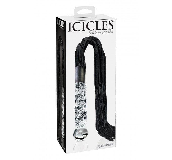 Фалоімітатор-батіг Pipedream Icicles No 38 скло та замш, 17 см