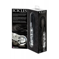 Фалоімітатор-батіг Pipedream Icicles No 38 скло та замш, 17 см