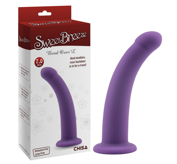 Фалоімітатор універсальний на присосці Chisa Sweet Breeze Bend Over L, фіолетовий