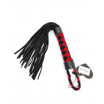 Флоггер DS Fetish Leather flogger M red/black