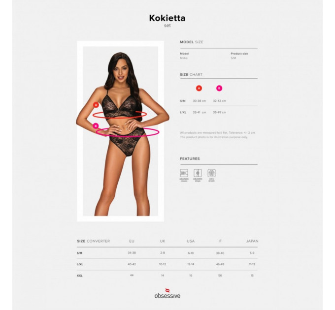 Комплект Obsessive Kokietta L/XL