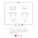 Комплект с поясом для чулок Obsessive 810-SEG-1 3 pcs set black L/XL