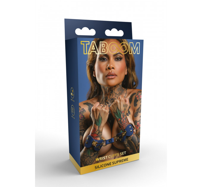 Комплект силиконовых наручников на запястье Taboom Silicone Supreme, синий