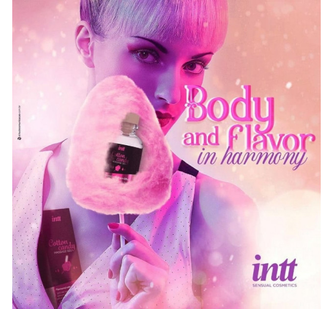 Съедобный массажный гель для интимных зон Intt Cotton Candy (30 мл)