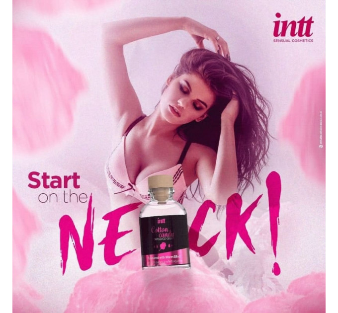 Съедобный массажный гель для интимных зон Intt Cotton Candy (30 мл)