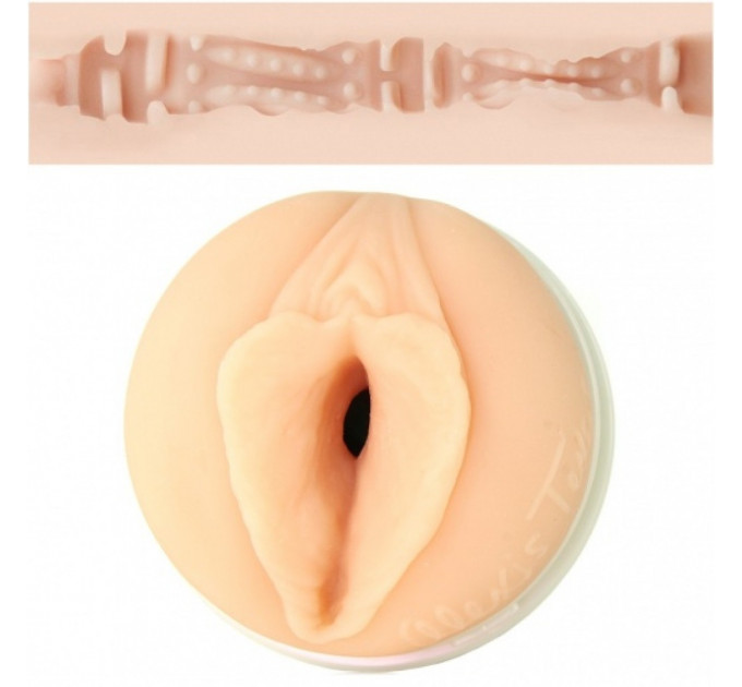 Мастурбатор вагина в колбе, киберкожа Fleshlight Girls Alexis Texas Outlaw, бежевый
