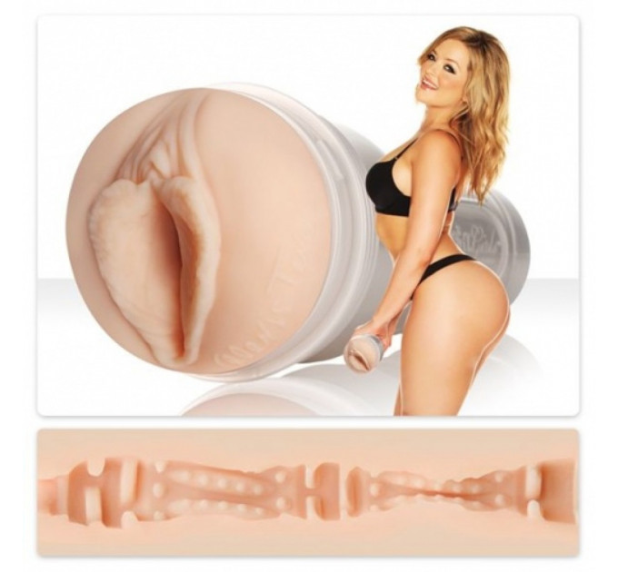 Мастурбатор вагина в колбе, киберкожа Fleshlight Girls Alexis Texas Outlaw, бежевый