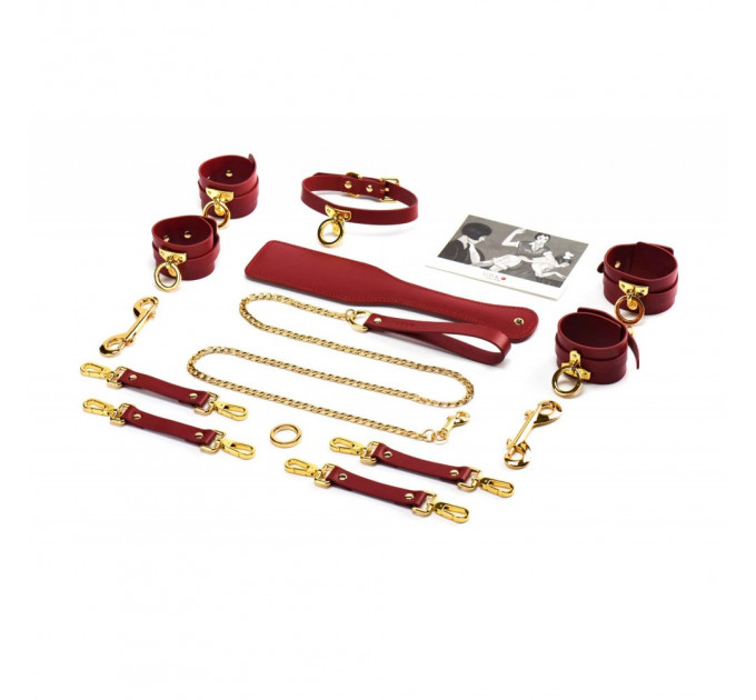 Набор BDSM Чемодан Желаний кожанный красный Kinky Tools Set UPKO