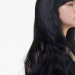 Парик длинный волнистый с челкой Fetish Hair черный, 80 см